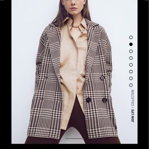 NWT Zara houndstooth knit blazer